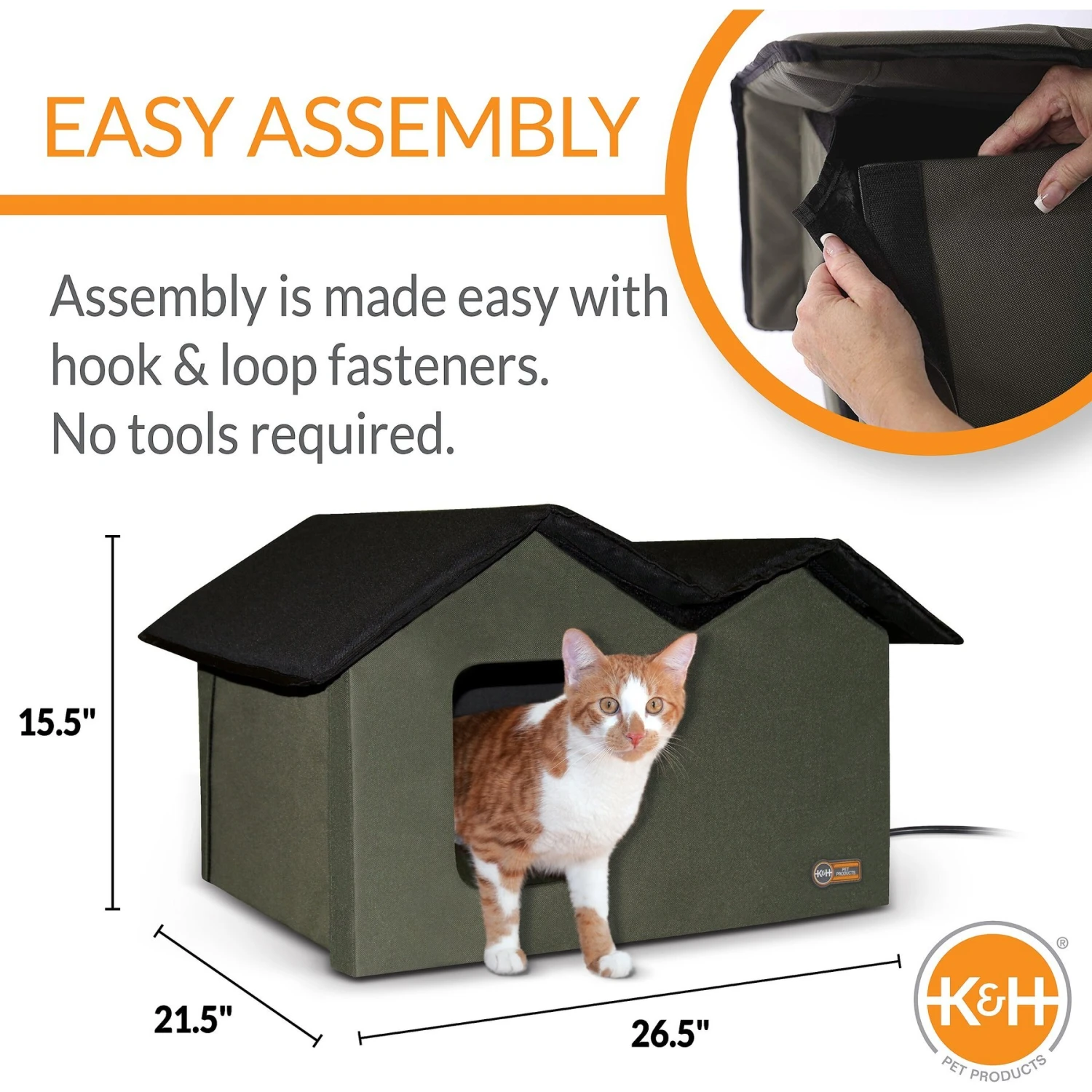 K&H Pet Products Outdoor Heated Kitty House Extra-Wide Cat Shelter 4 K&H Pet Products Outdoor Heated Kitty House Extra-Wide Cat Shelter - Image 2