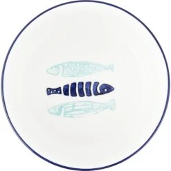 Signature Housewares Coastal Fish Non-Skid Ceramic Cat Bowl -Pet Supplies Store 103442 PT7. AC SS1800 V1544211501