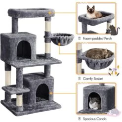 Yaheetech 46.5-in Plush Cat Tree & Condo 12 Yaheetech 46.5-in Plush Cat Tree & Condo -Pet Supplies Store 1036310 PT3. AC SS1800 V1703798769