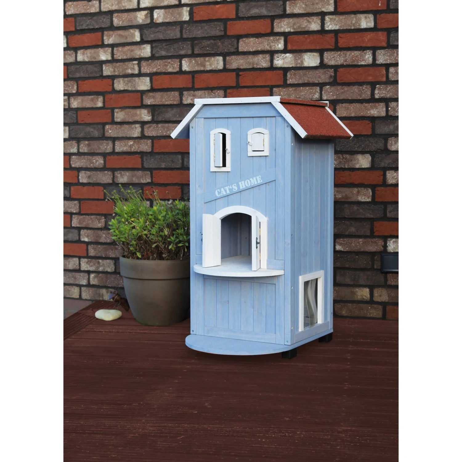 TRIXIE 3-Story Outdoor Wooden Cat House 3 TRIXIE 3-Story Outdoor Wooden Cat House