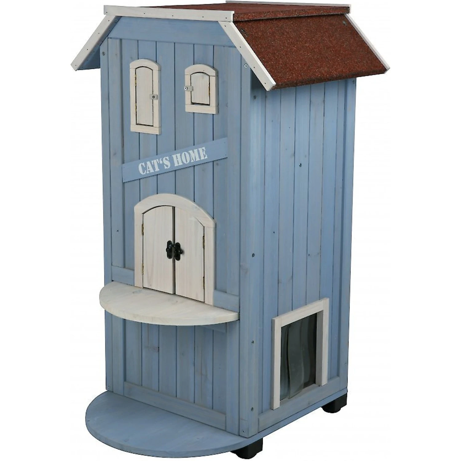 TRIXIE 3-Story Outdoor Wooden Cat House 4 TRIXIE 3-Story Outdoor Wooden Cat House - Image 2