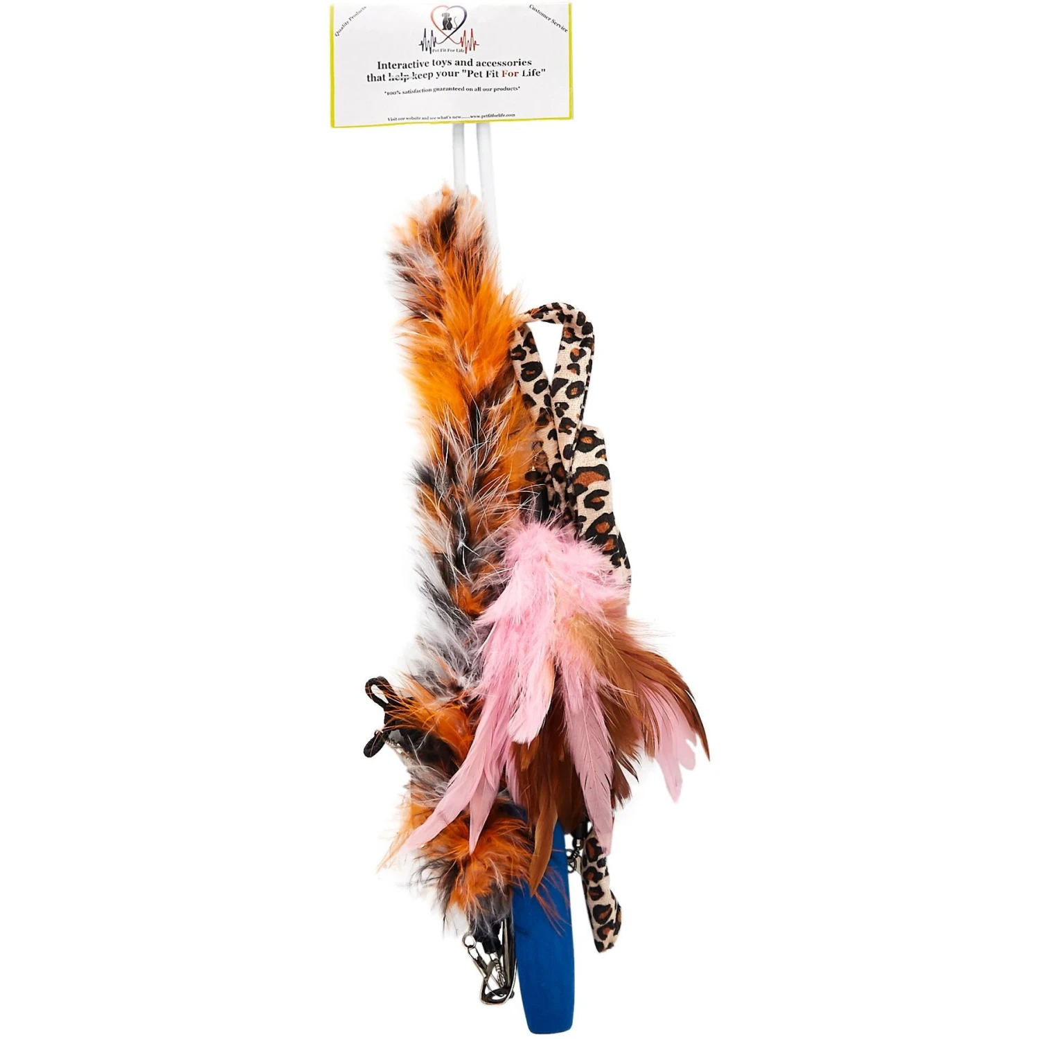 Pet Fit For Life 3 Feather Dual Rod Wand Cat Toy 9 Pet Fit For Life 3 Feather Dual Rod Wand Cat Toy - Image 7