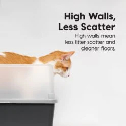 IRIS USA Open Top Litter Box With Scatter Shield & Scoop -Pet Supplies Store 116462 PT4. AC SS1800 V1680811611
