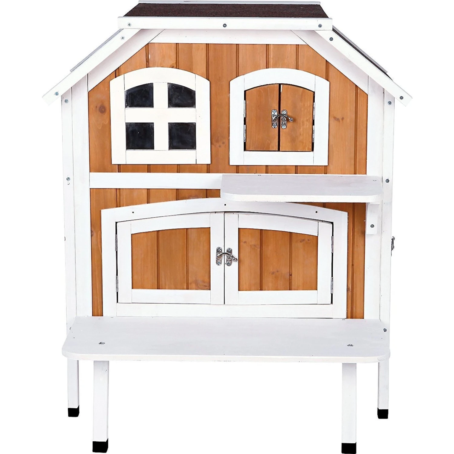TRIXIE 2-Story Cottage Outdoor Wooden Cat House 4 TRIXIE 2-Story Cottage Outdoor Wooden Cat House - Image 2