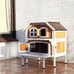 TRIXIE 2-Story Cottage Outdoor Wooden Cat House 13 TRIXIE 2-Story Cottage Outdoor Wooden Cat House -Pet Supplies Store 118986 PT5. AC SS1800 V1492200744