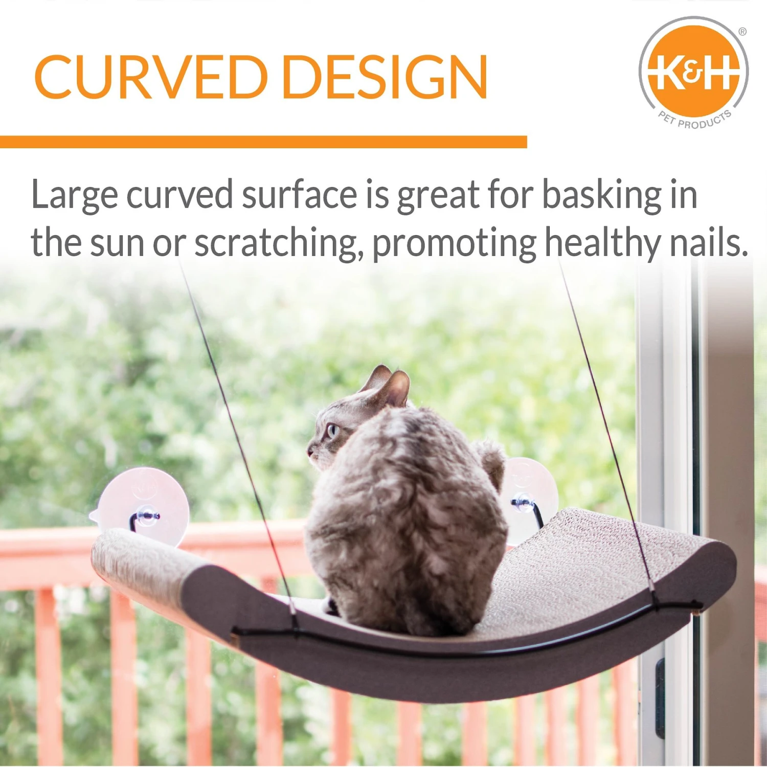 K&H Pet Products EZ Mount Window Scratcher Kitty Sill Cradle 6 K&H Pet Products EZ Mount Window Scratcher Kitty Sill Cradle - Image 4
