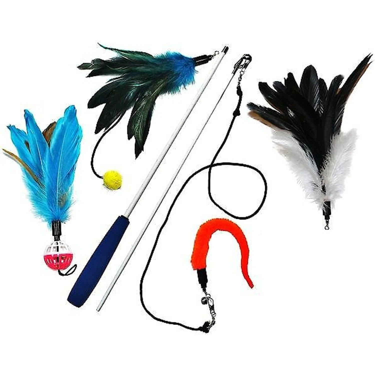 Pet Fit For Life 4 Piece Dual Rod Wand Cat Toy 3 Pet Fit For Life 4 Piece Dual Rod Wand Cat Toy