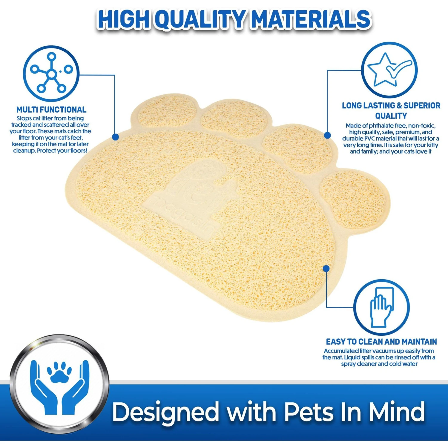 Pet Magasin Cat Litter Mats, 2-pack 4 Pet Magasin Cat Litter Mats, 2-pack - Image 2