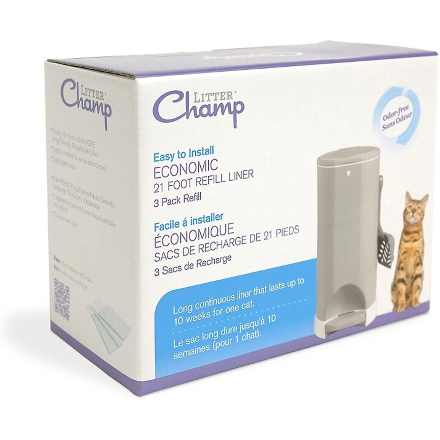 Litter Champ Cat Litter Waste Disposal System Scented Refill Liner, 3 Count 3 Litter Champ Cat Litter Waste Disposal System Scented Refill Liner, 3 Count