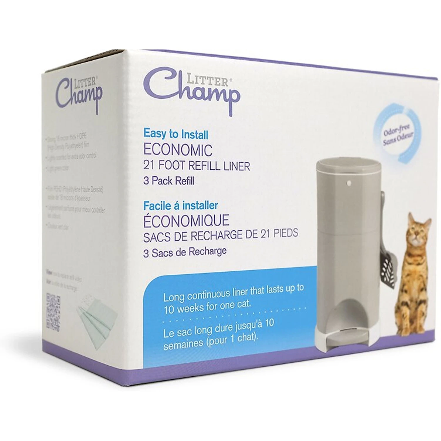 Litter Champ Cat Litter Waste Disposal System Scented Refill Liner, 3 Count 4 Litter Champ Cat Litter Waste Disposal System Scented Refill Liner, 3 Count - Image 2