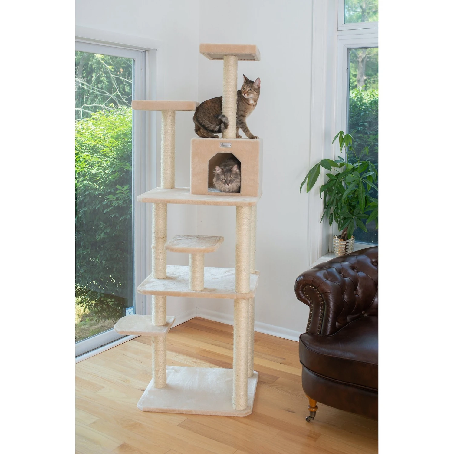 GleePet 74-in Faux Fur Cat Tree & Condo 7 GleePet 74-in Faux Fur Cat Tree & Condo - Image 5