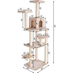 GleePet 74-in Faux Fur Cat Tree & Condo 19 GleePet 74-in Faux Fur Cat Tree & Condo -Pet Supplies Store 130298 PT8. AC SS1800 V1639789314