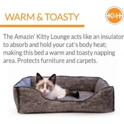 K&H Pet Products Amazin' Kitty Lounge Sleeper Cat Bed -Pet Supplies Store 131901 PT3. AC SS1800 V1682705272