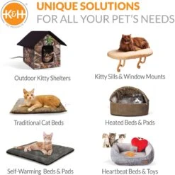 K&H Pet Products Amazin' Kitty Lounge Sleeper Cat Bed -Pet Supplies Store 131901 PT8. AC SS1800 V1682706018