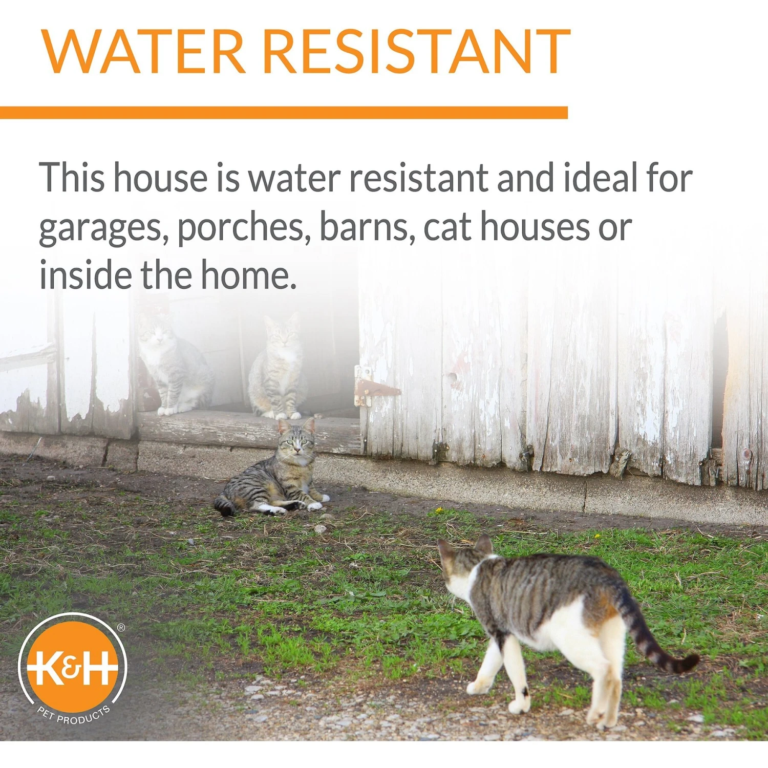 K&H Pet Products Birchwood Manor Indoor & Outdoor Wooden Cat House, Natural Wood 7 K&H Pet Products Birchwood Manor Indoor & Outdoor Wooden Cat House, Natural Wood - Image 5