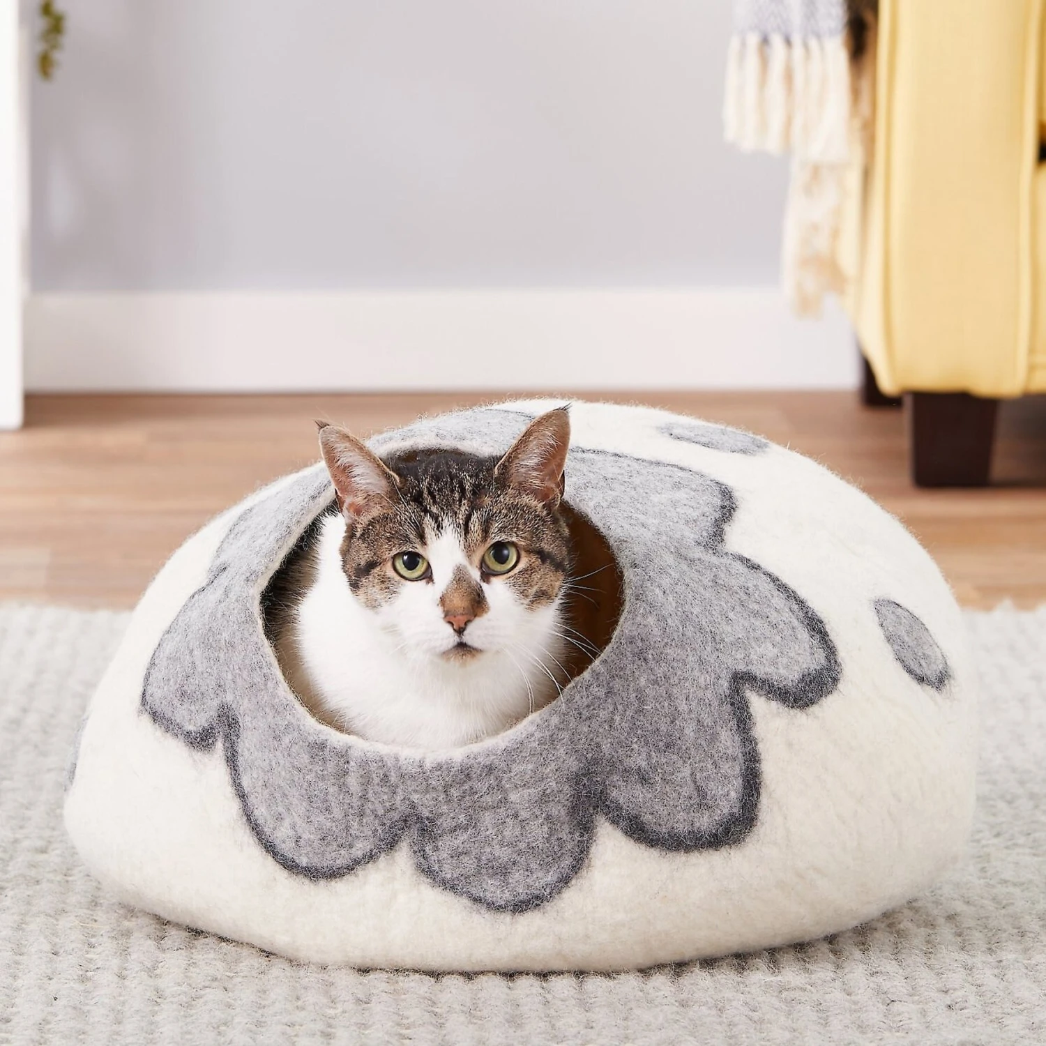 Earthtone Solutions Cozy Pueblo Felted Wool Cat Cave Bed 2 Earthtone Solutions Cozy Pueblo Felted Wool Cat Cave Bed