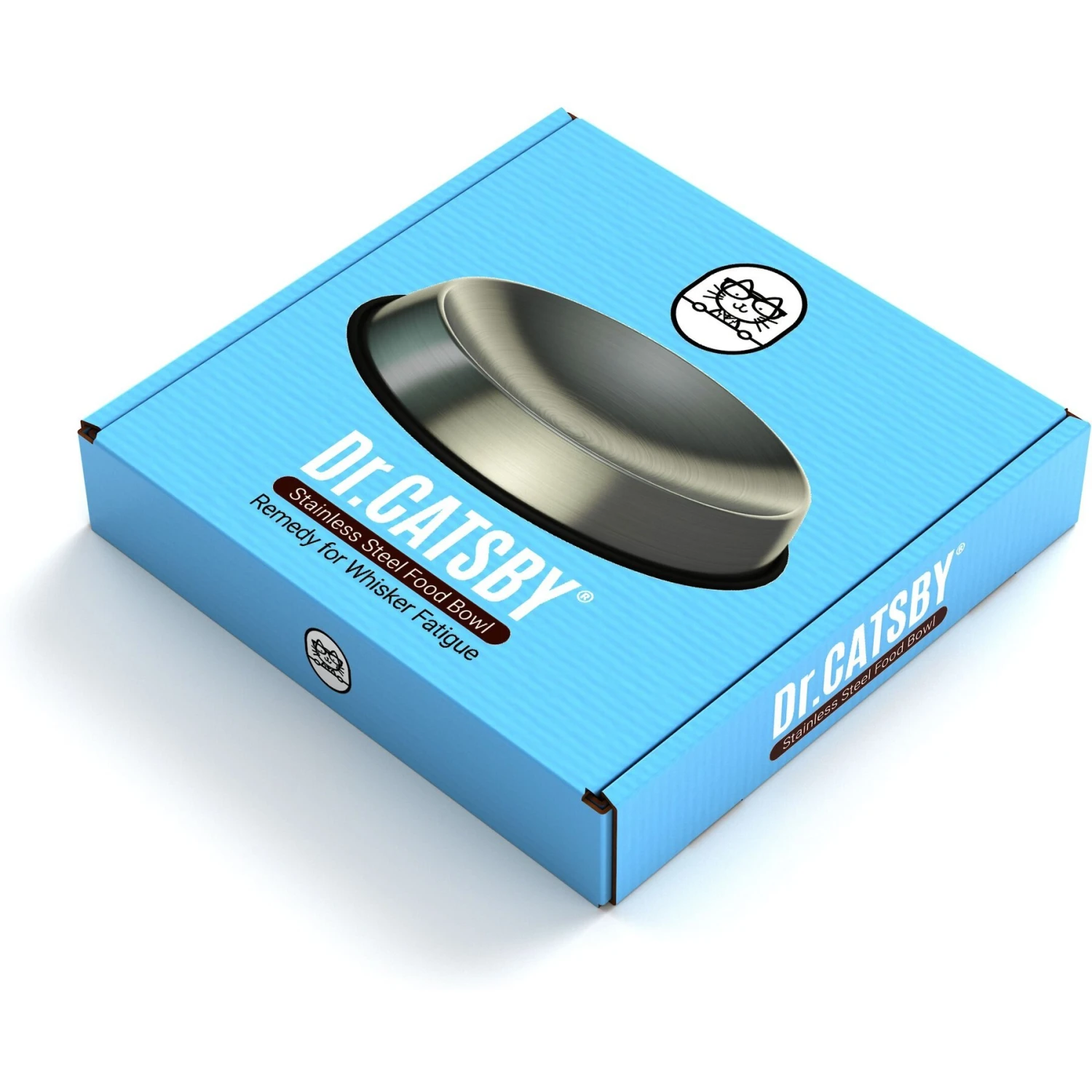 Dr. Catsby's Whisker Relief Non-Skid Stainless Steel Cat Bowl, 1.5-cup 10 Dr. Catsby's Whisker Relief Non-Skid Stainless Steel Cat Bowl, 1.5-cup - Image 8