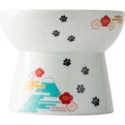 Necoichi Raised Cat Food Bowl, Fuji