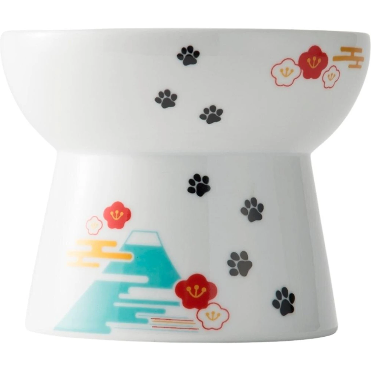 Necoichi Raised Cat Food Bowl, Fuji 3 Necoichi Raised Cat Food Bowl, Fuji