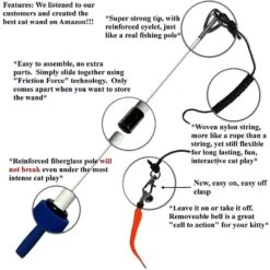 Pet Fit For Life 5 Piece Squiggly Worm Wand Cat Toy 17 Pet Fit For Life 5 Piece Squiggly Worm Wand Cat Toy -Pet Supplies Store 140078 PT7. AC SS1800 V1589320920