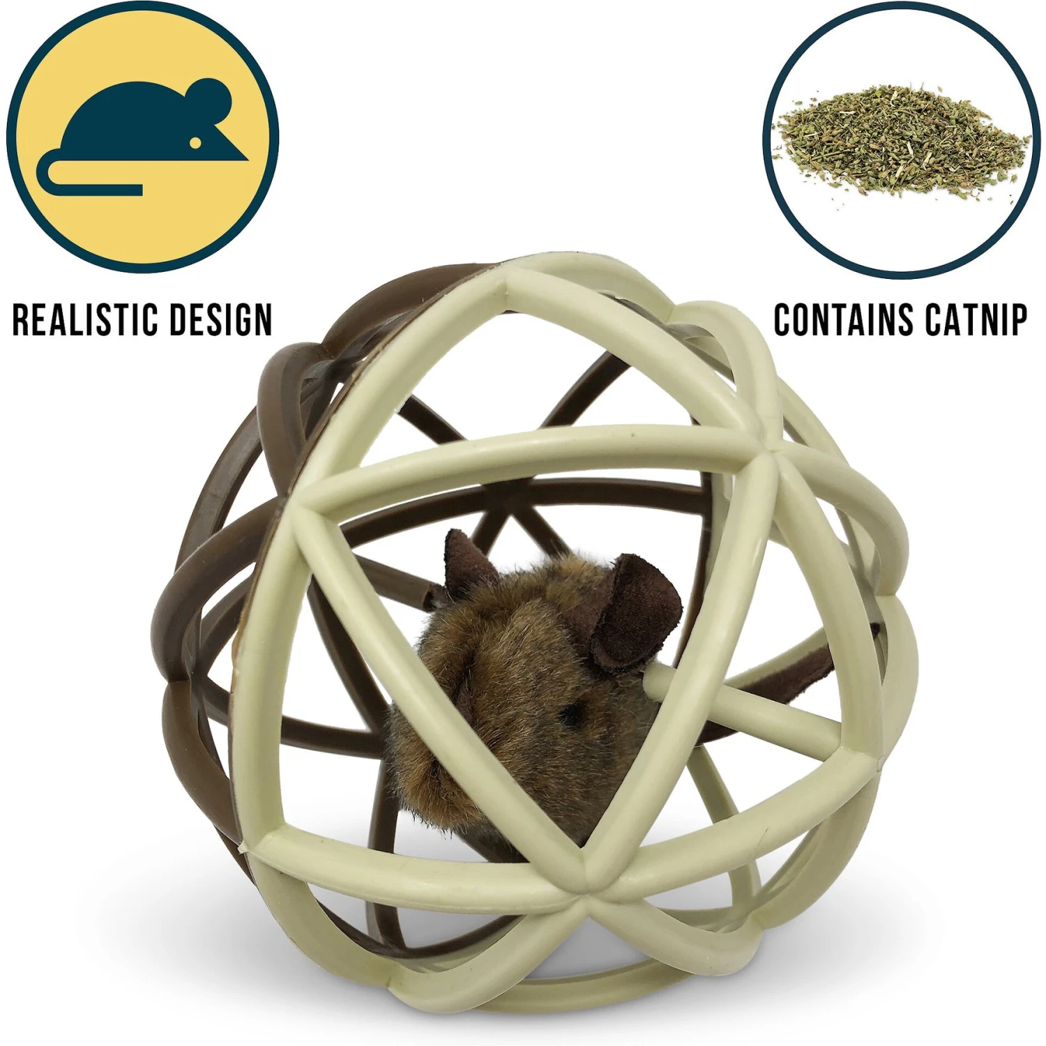 Pet Zone Ball Of Furry Fury Cat Toy With Catnip 6 Pet Zone Ball Of Furry Fury Cat Toy With Catnip - Image 4