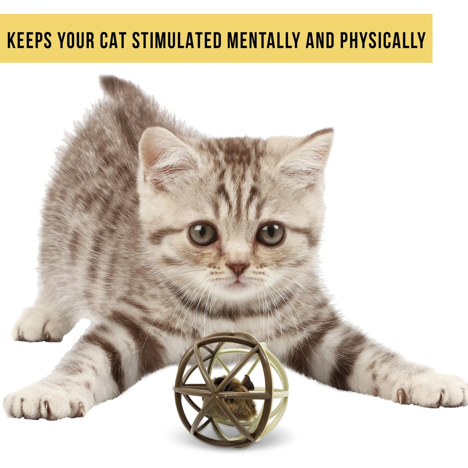 Pet Zone Ball Of Furry Fury Cat Toy With Catnip 7 Pet Zone Ball Of Furry Fury Cat Toy With Catnip - Image 5