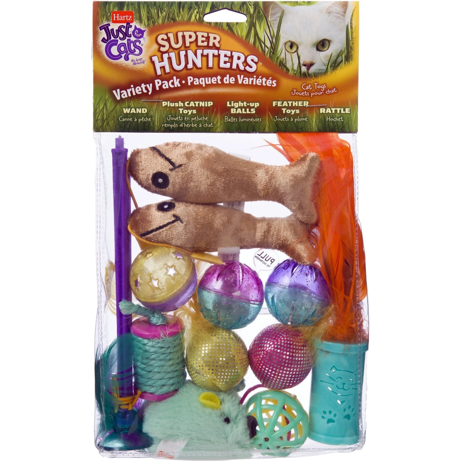 Hartz Just For Cats Super Hunters Cat Toy Variety Pack, 13 Count 3 Hartz Just For Cats Super Hunters Cat Toy Variety Pack, 13 Count
