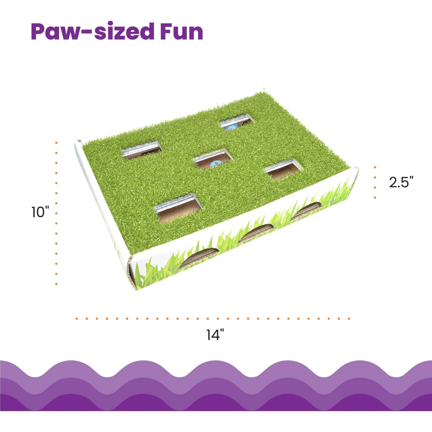 Catstages Grass Patch Hunting Box Cat Scratcher Toy 7 Catstages Grass Patch Hunting Box Cat Scratcher Toy - Image 5