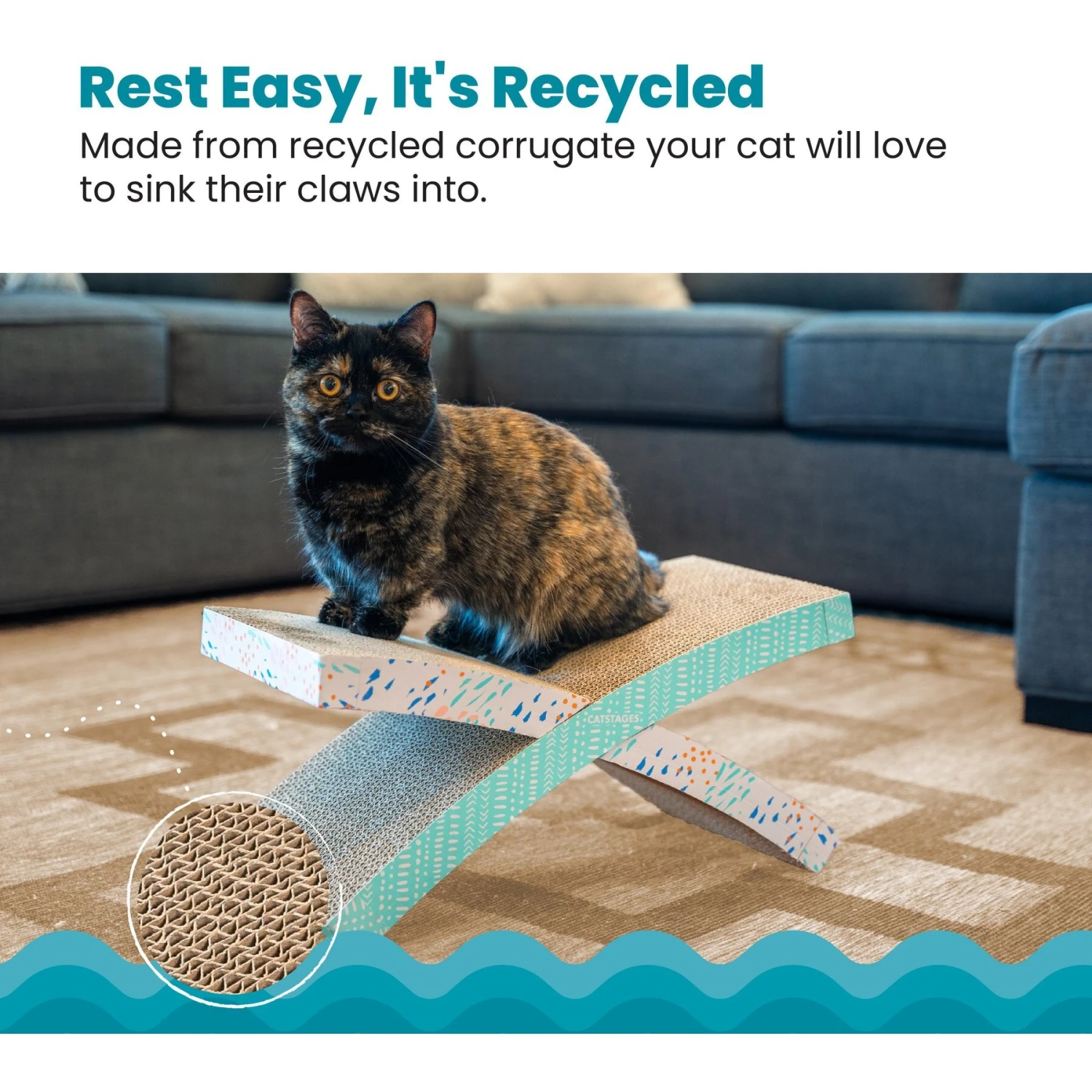 Catstages Easy Life Hammock Cat Scratcher Toy With Catnip 8 Catstages Easy Life Hammock Cat Scratcher Toy With Catnip - Image 6