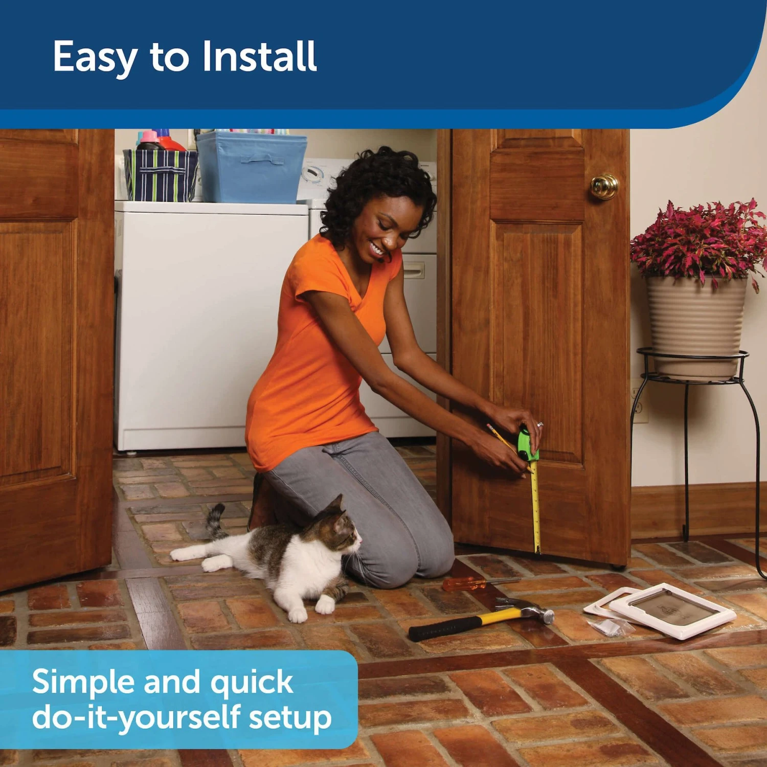 PetSafe 4-Way Locking Pet Door, Up To 15-lbs 6 PetSafe 4-Way Locking Pet Door, Up To 15-lbs - Image 4