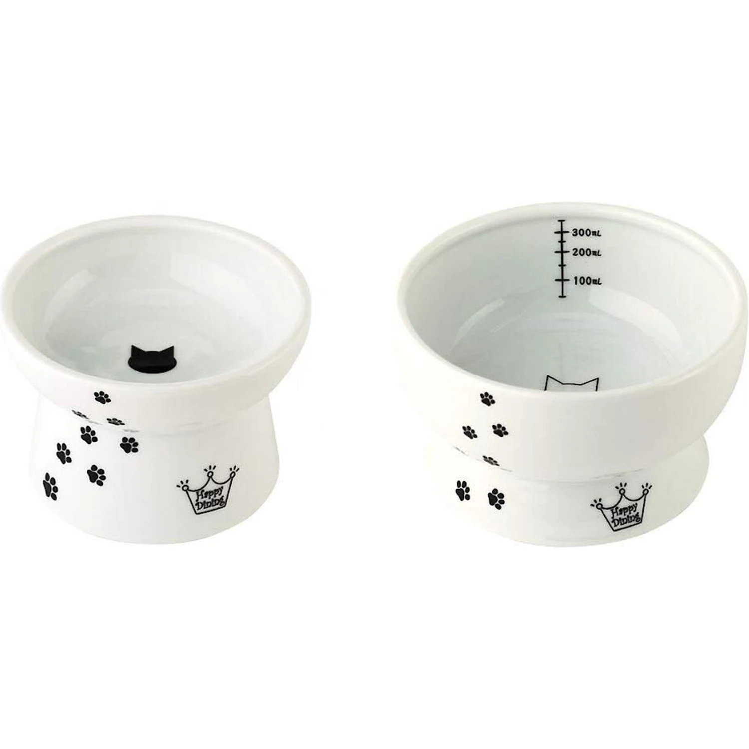 Necoichi Ceramic Elevated Cat Food & Water Bowl Set 3 Necoichi Ceramic Elevated Cat Food & Water Bowl Set