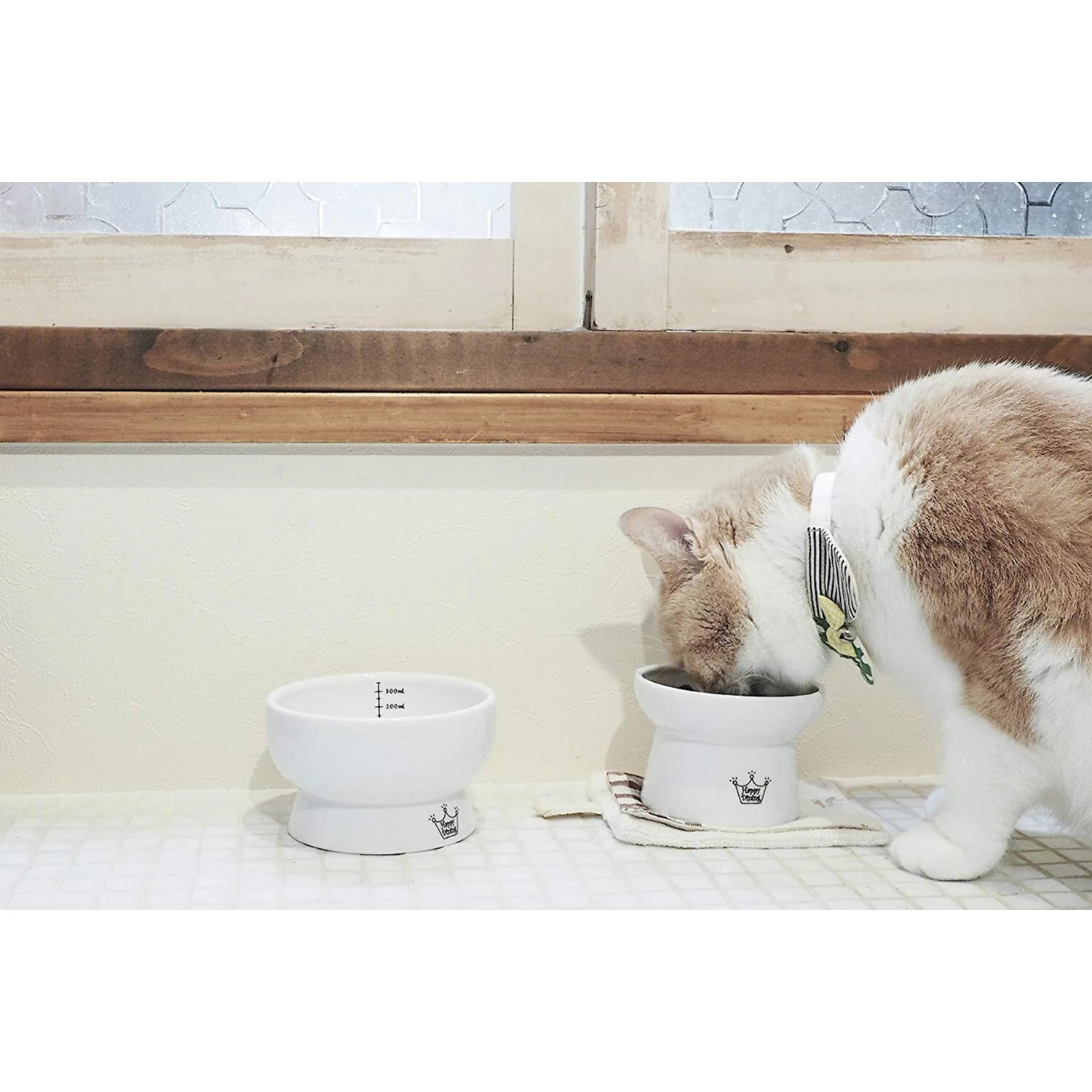 Necoichi Ceramic Elevated Cat Food & Water Bowl Set 5 Necoichi Ceramic Elevated Cat Food & Water Bowl Set - Image 3