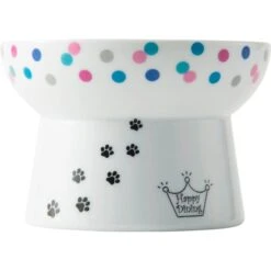 Necoichi Raised Cat Food Bowl, Colorful Dots -Pet Supplies Store 169388 PT1. AC SS1800 V1649351566