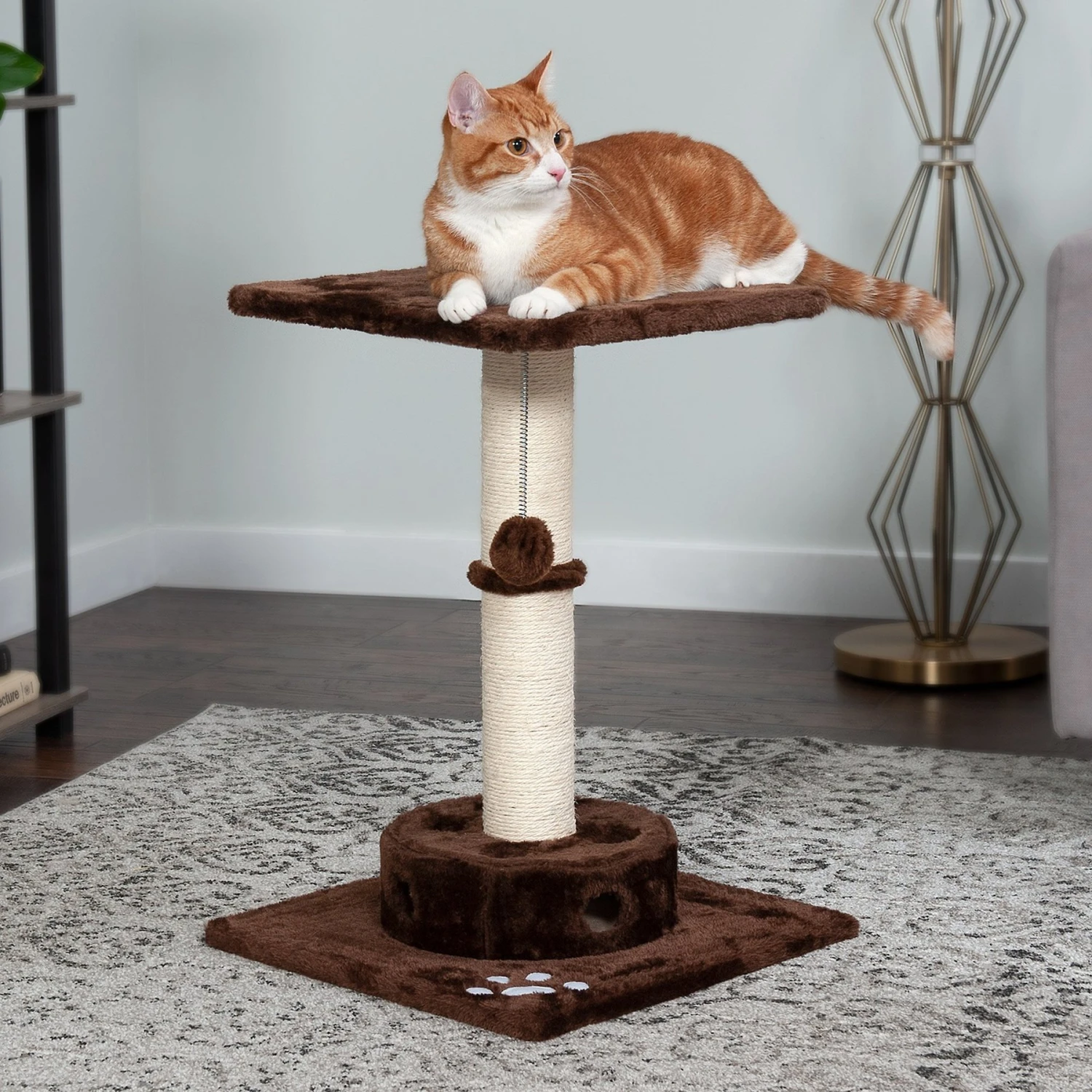 Tiger Tough Scratching Post 22.5-in Faux Fur Cat Tree 3 Tiger Tough Scratching Post 22.5-in Faux Fur Cat Tree