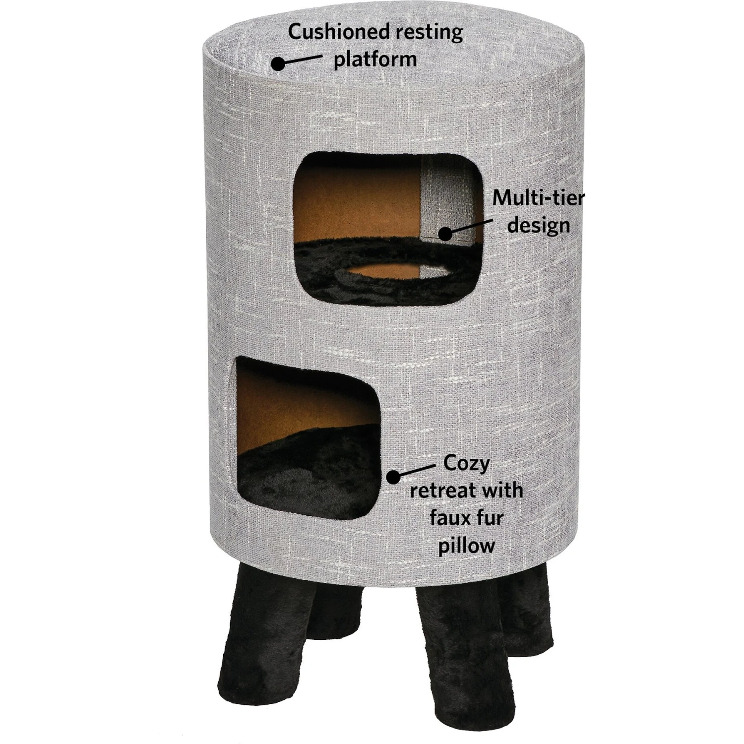 MidWest 2-Story Modern Feline Nuvo Stella Cat Condo 6 MidWest 2-Story Modern Feline Nuvo Stella Cat Condo - Image 4