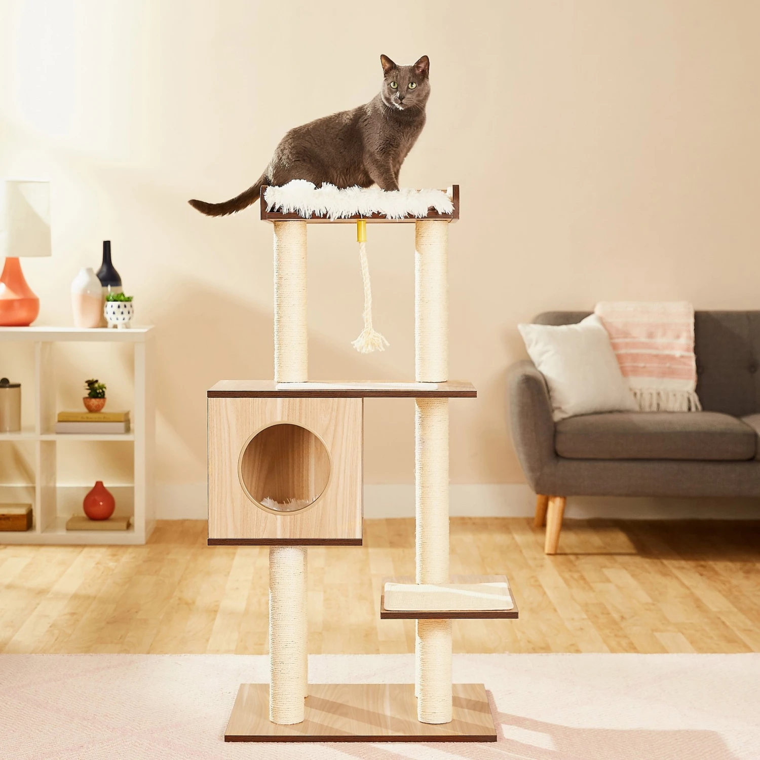 Frisco 47.5-in Modern Cat Tree & Condo 3 Frisco 47.5-in Modern Cat Tree & Condo
