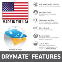 Drymate Protective & Decorative Cat Litter Mat, Paw Dots, Large, 20-in X 28-in -Pet Supplies Store 181538 PT6. AC SS1800 V1689627130