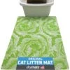 Drymate Protective & Decorative Cat Litter Mat, Surf Green, Large, 20-in X 28-in