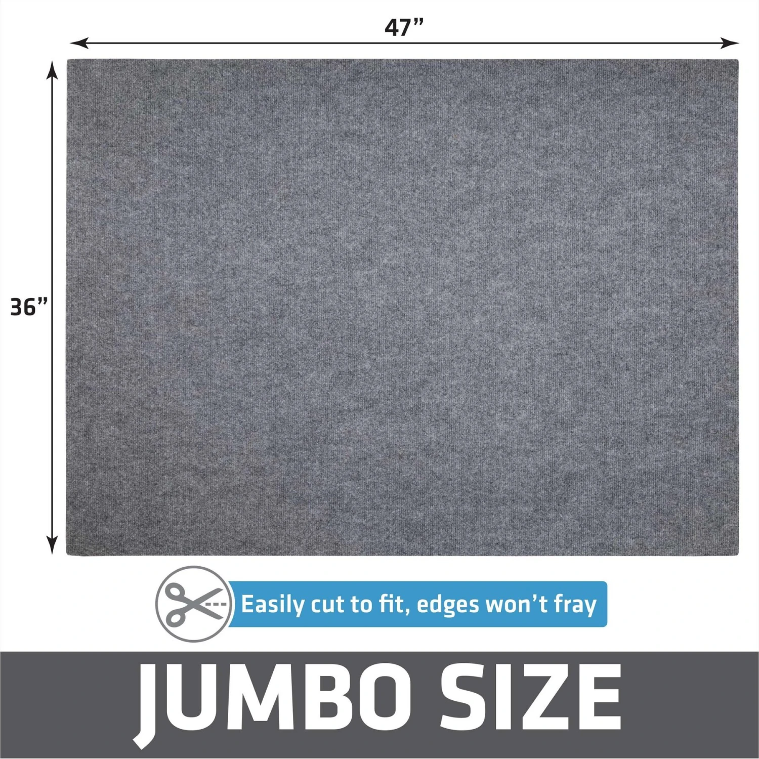 Drymate Jumbo Ridged Cat Litter Trapping Mat, Grey, 36-in X 47-in 7 Drymate Jumbo Ridged Cat Litter Trapping Mat, Grey, 36-in X 47-in - Image 5