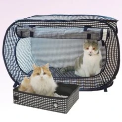 Pet Supplies Store 32 Necoichi Portable Stress Free Cat Cage & Litter Box Set