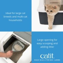 Catit Magic Blue Cat Litter Box 12 Catit Magic Blue Cat Litter Box -Pet Supplies Store 191588 PT2. AC SS1800 V1628094086