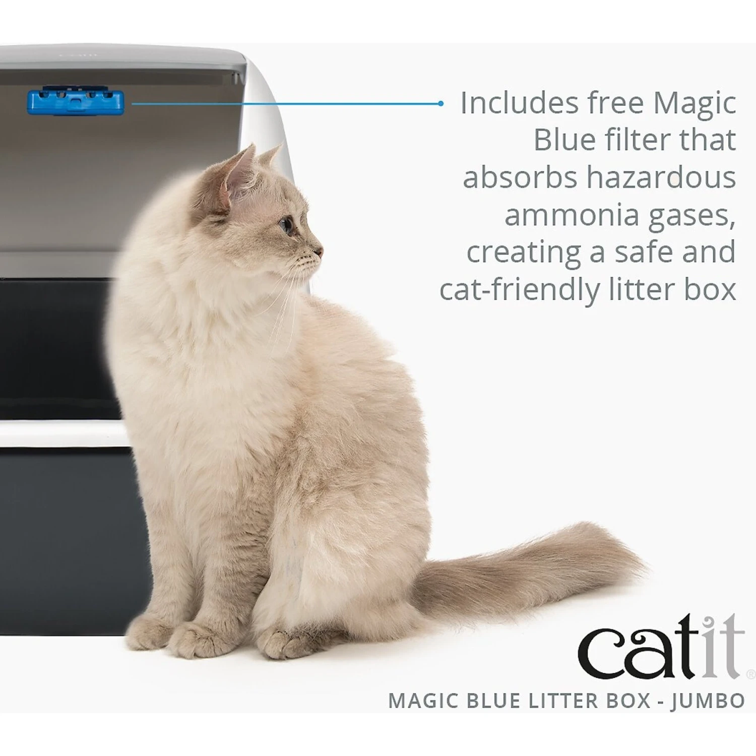 Catit Magic Blue Cat Litter Box 7 Catit Magic Blue Cat Litter Box - Image 5