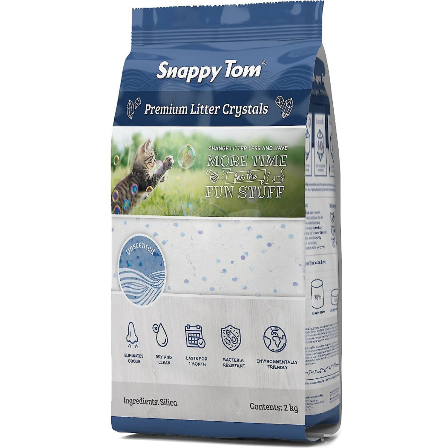 Snappy Tom Natural Unscented Non-Clumping Crystal Cat Litter 3 Snappy Tom Natural Unscented Non-Clumping Crystal Cat Litter