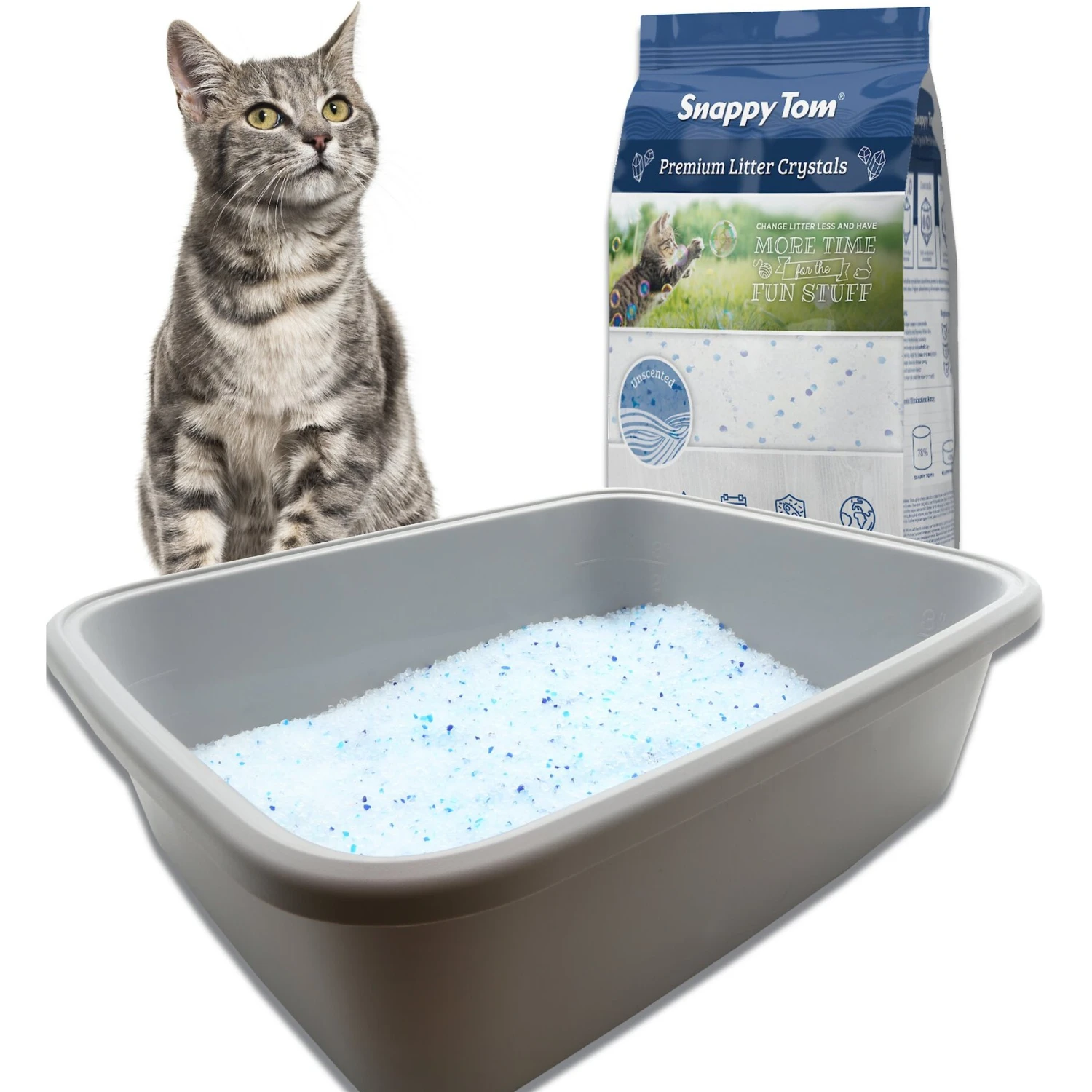 Snappy Tom Natural Unscented Non-Clumping Crystal Cat Litter 4 Snappy Tom Natural Unscented Non-Clumping Crystal Cat Litter - Image 2