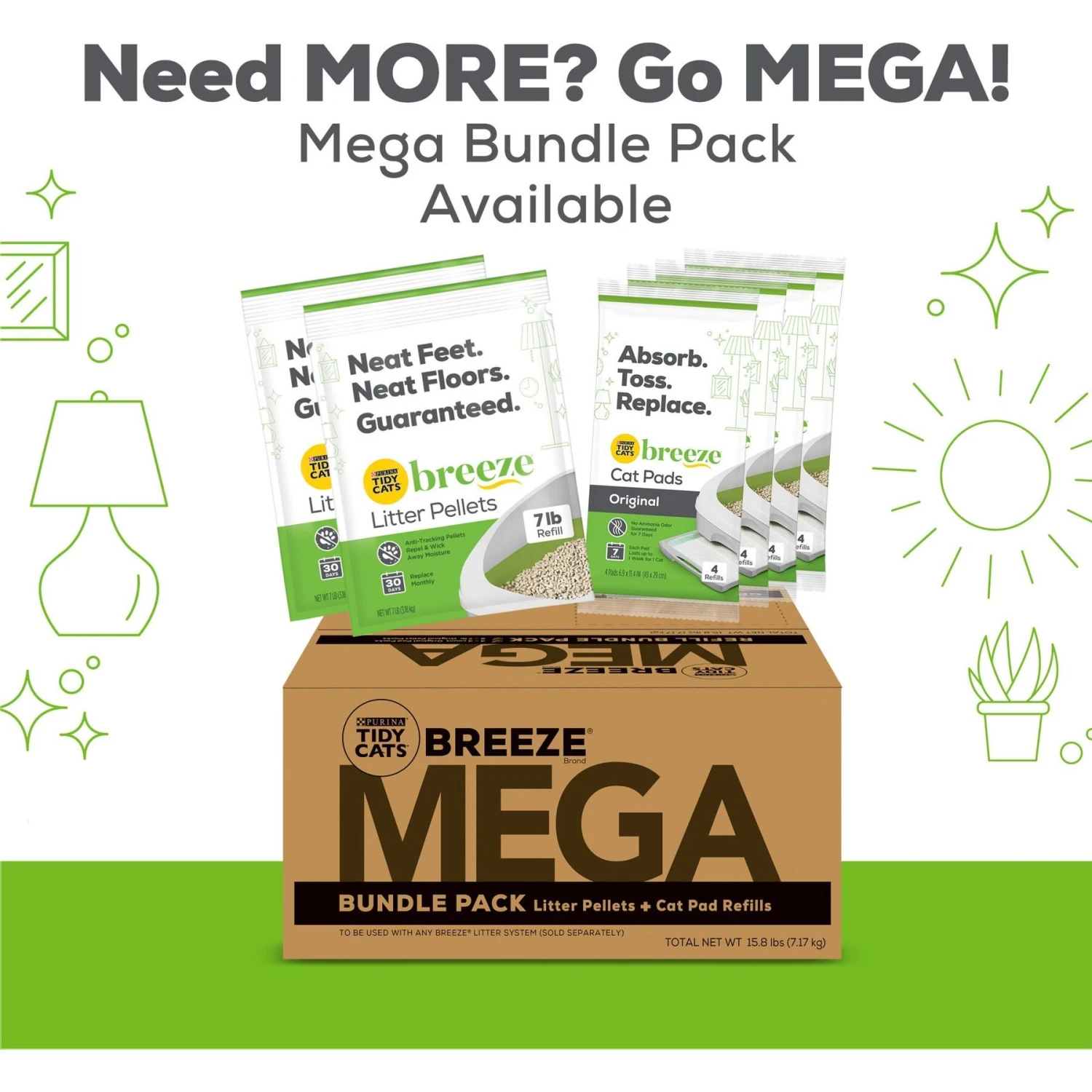 Tidy Cats Breeze X-Large Multi-Cat Starter Kit Litter Box, Litter Pallets & Pads 7 Tidy Cats Breeze X-Large Multi-Cat Starter Kit Litter Box, Litter Pallets & Pads - Image 5