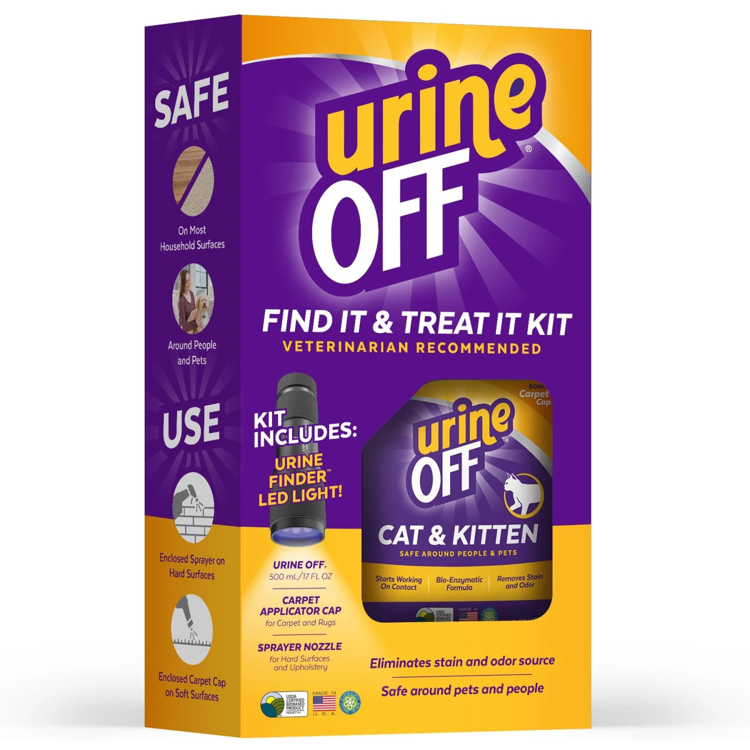 Urine Off Find It & Treat It Kit Stain & Odor Remover & Hi-Power LED Urine Finder 3 Urine Off Find It & Treat It Kit Stain & Odor Remover & Hi-Power LED Urine Finder