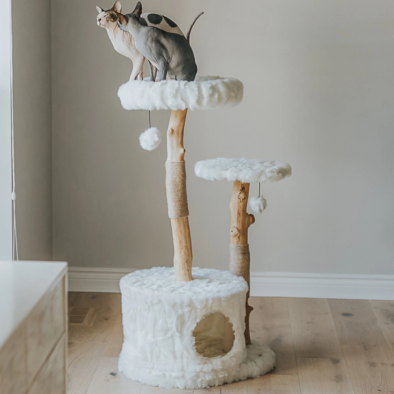 Mau Lifestyle Alba 43-in Modern Wooden Cat Tree & Condo 3 Mau Lifestyle Alba 43-in Modern Wooden Cat Tree & Condo