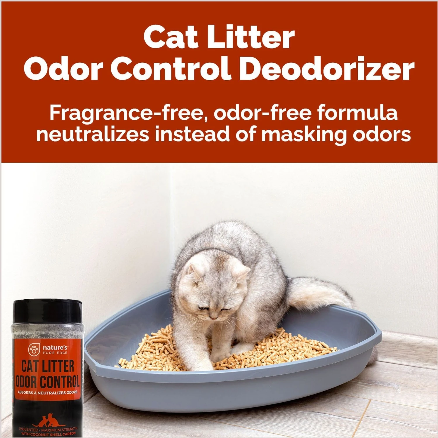 Nature's Pure Edge Cat Litter Odor Control Deodorizer, 1-lb Bottle 7 Nature's Pure Edge Cat Litter Odor Control Deodorizer, 1-lb Bottle - Image 5