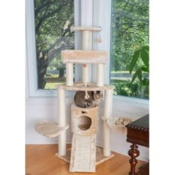 Armarkat 58-in Cat Tower & Ramp Cat Tree, Beige 15 Armarkat 58-in Cat Tower & Ramp Cat Tree, Beige -Pet Supplies Store 218997 PT4. AC SS1800 V1603290081