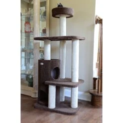 Armarkat 56-in Carpeted Condo Cat Tree, Brown 14 Armarkat 56-in Carpeted Condo Cat Tree, Brown -Pet Supplies Store 219018 PT3. AC SS1800 V1603333590